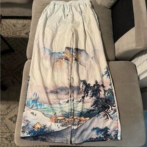 Japanese Print Baggy pants